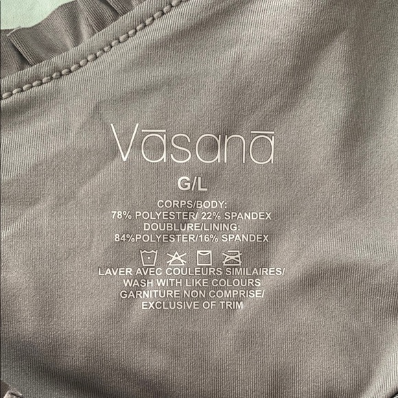 One-Shoulder Ruffle Trim Top - Gray - Picture 3 of 3